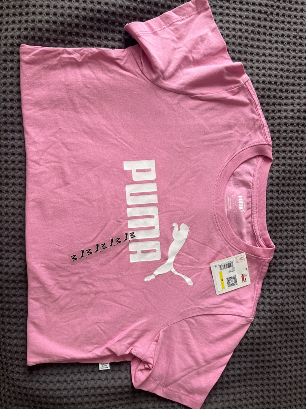 Puma Pink Short Sleeve Logo Tee